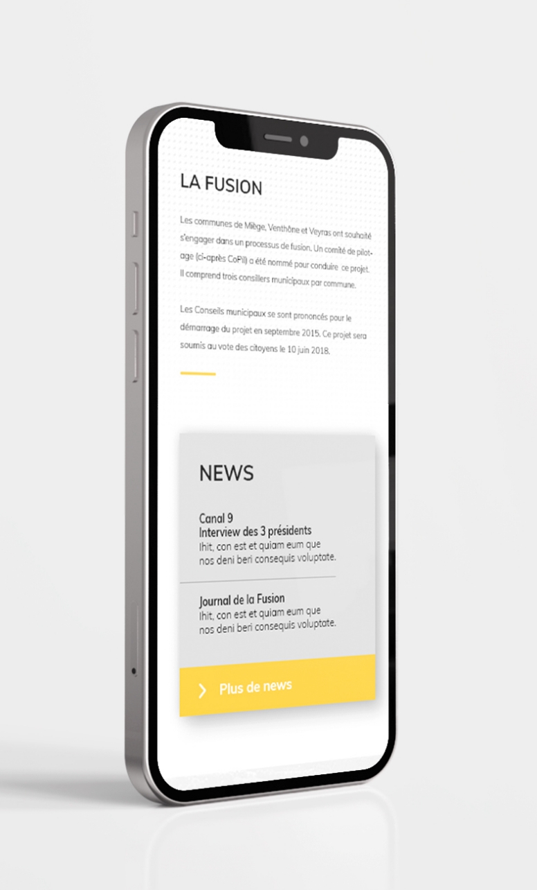 Campagne de communication Noble-Contrée Fusion des communes de Veyras, Miège et Venthône